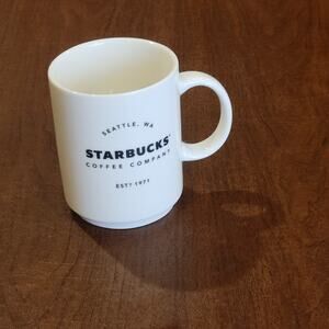 2018 Starbucks Coffee Company Seattle, WA Est 1971 Mug 14 oz White Ceramic Cup
